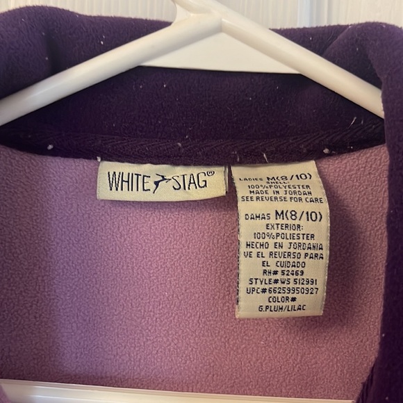 Purple white stag button up sweater - Picture 4 of 5